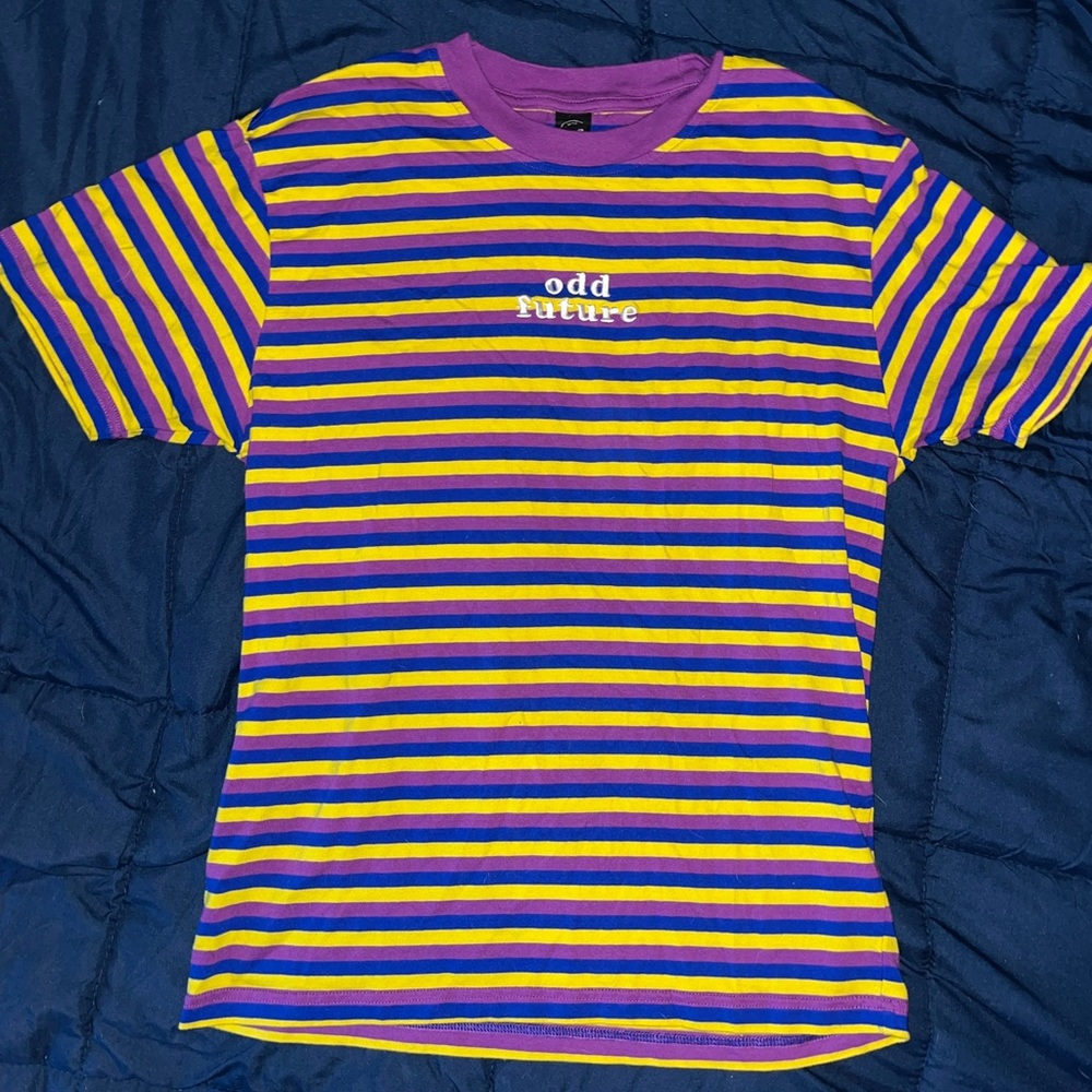 Never worn Odd Future stripped t shirt